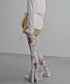 Mesh Suspender Flared Pants